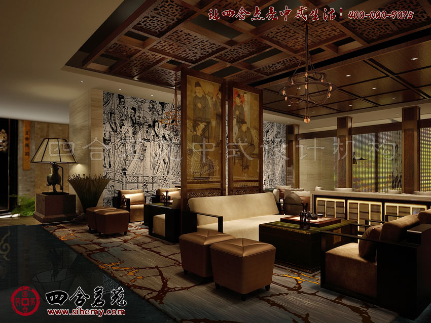 古典藝術(shù)充溢其間 豪華茶樓裝修設(shè)計(jì)欣賞