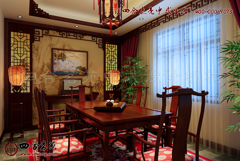 放松愜意源自優(yōu)雅環(huán)境 四合院簡單茶樓裝修設(shè)計茶室